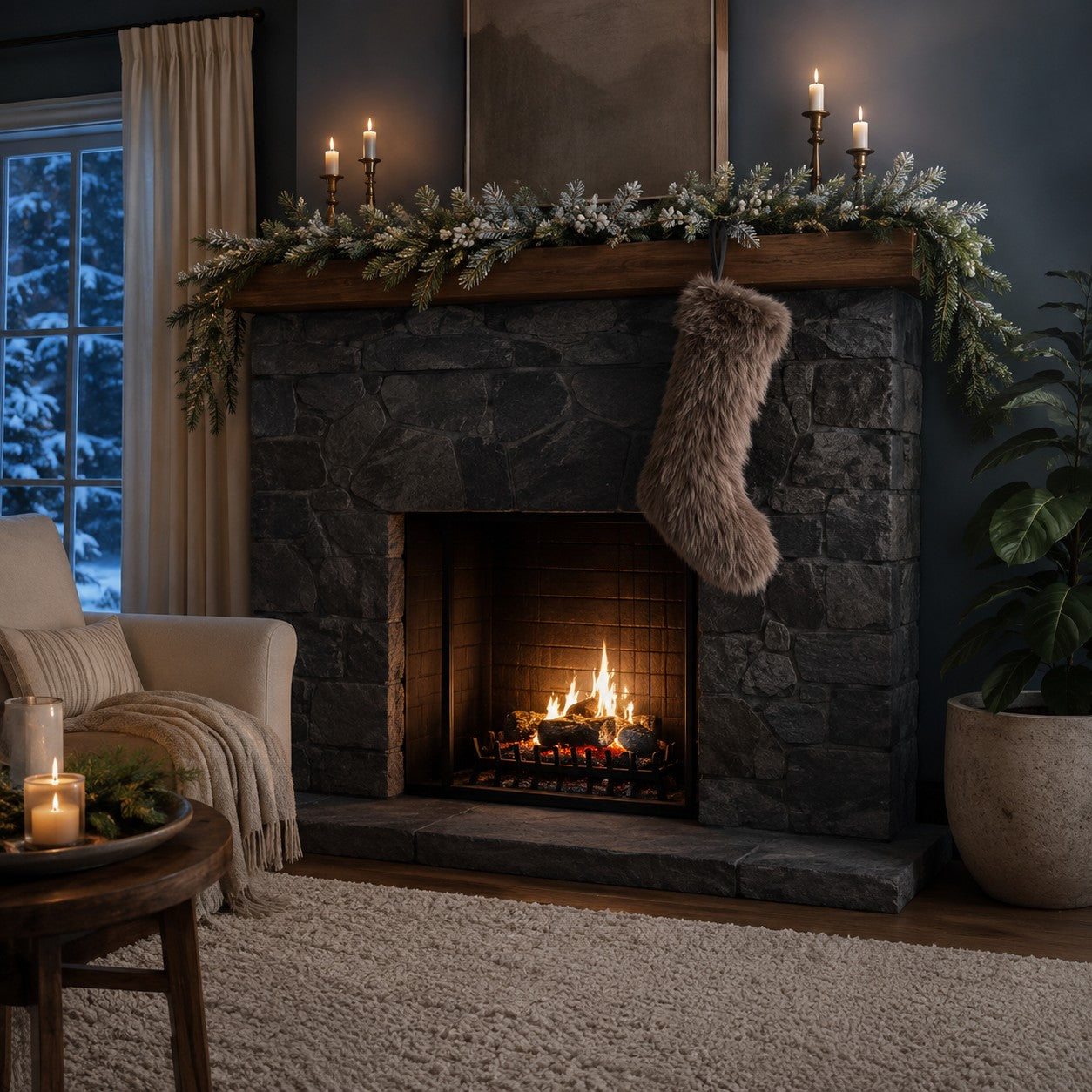 chaussette-de-noel-foyer