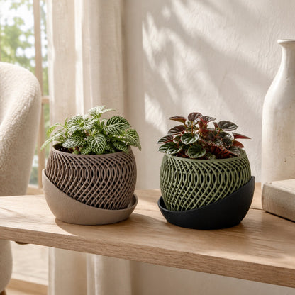 design-cache-pot-brun-vert