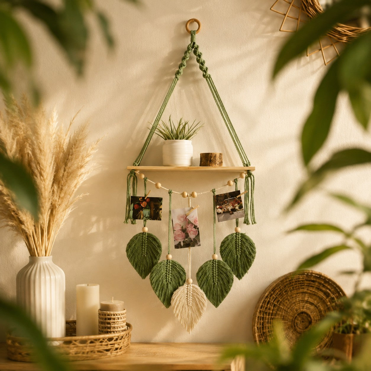 étagère-plante-vert-une-tablette