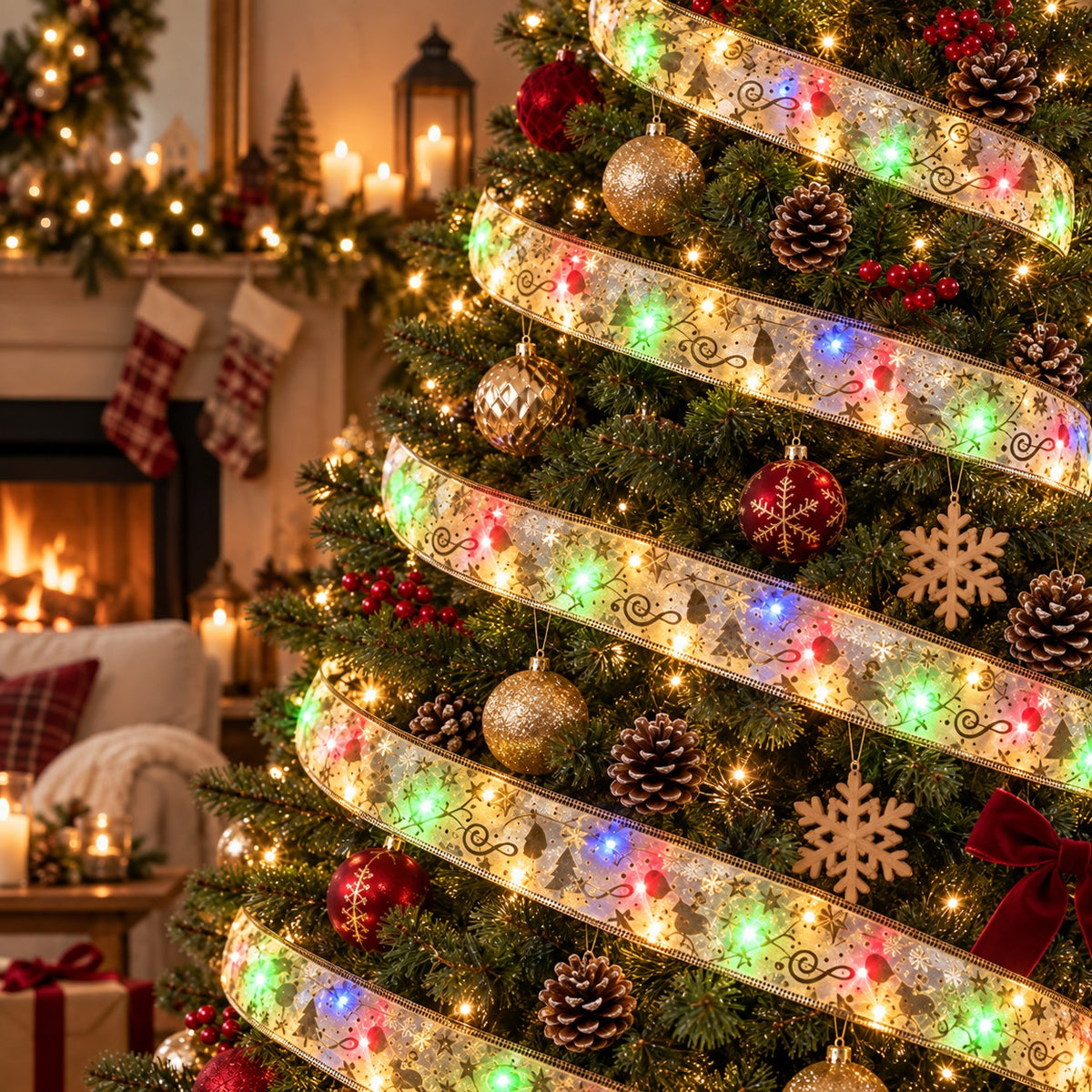 guirlande-de-noel-doré-multicolor
