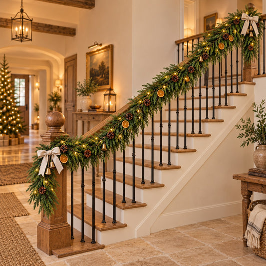 guirlande-sapin-rampe-escalier