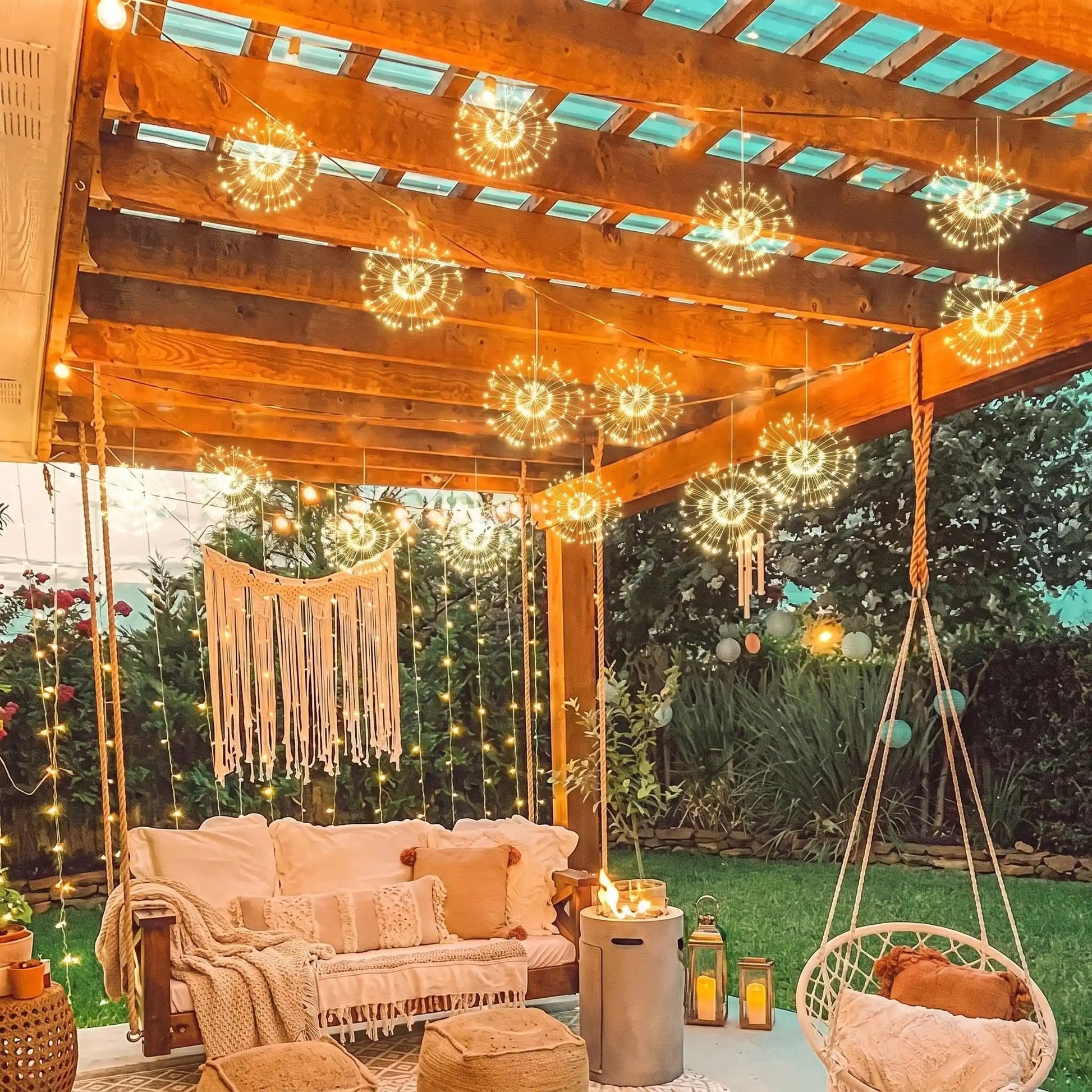 guirlande-solaire-extérieur-pergola