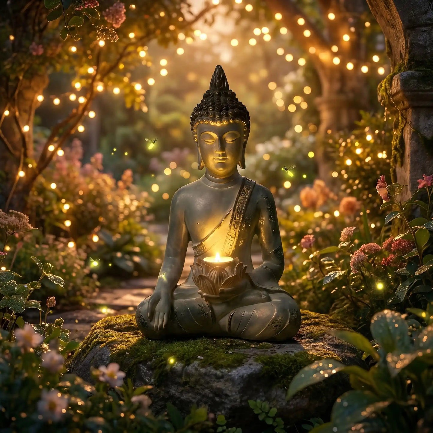 jardin-lampe-solaire-féérique