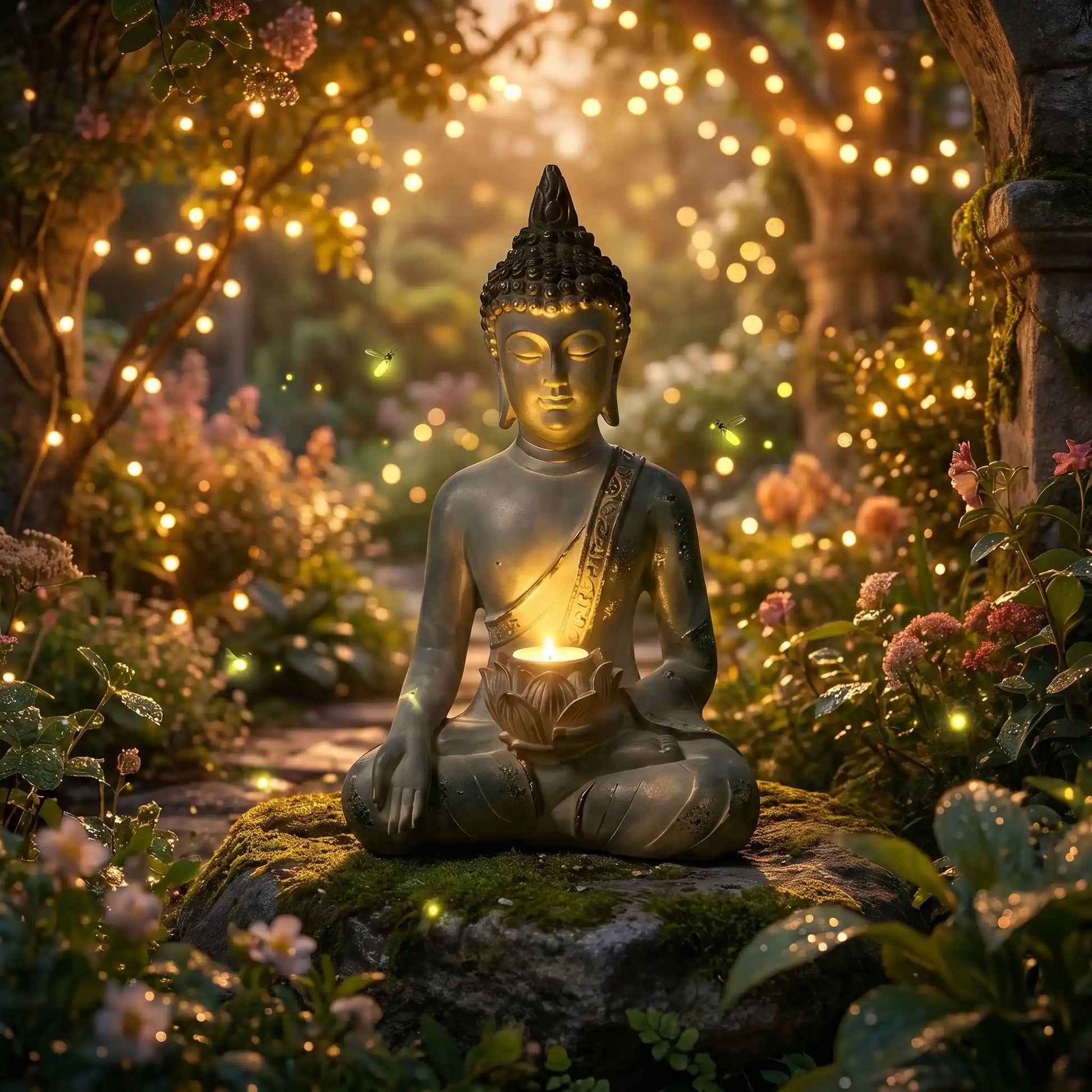 jardin-lampe-solaire-féérique