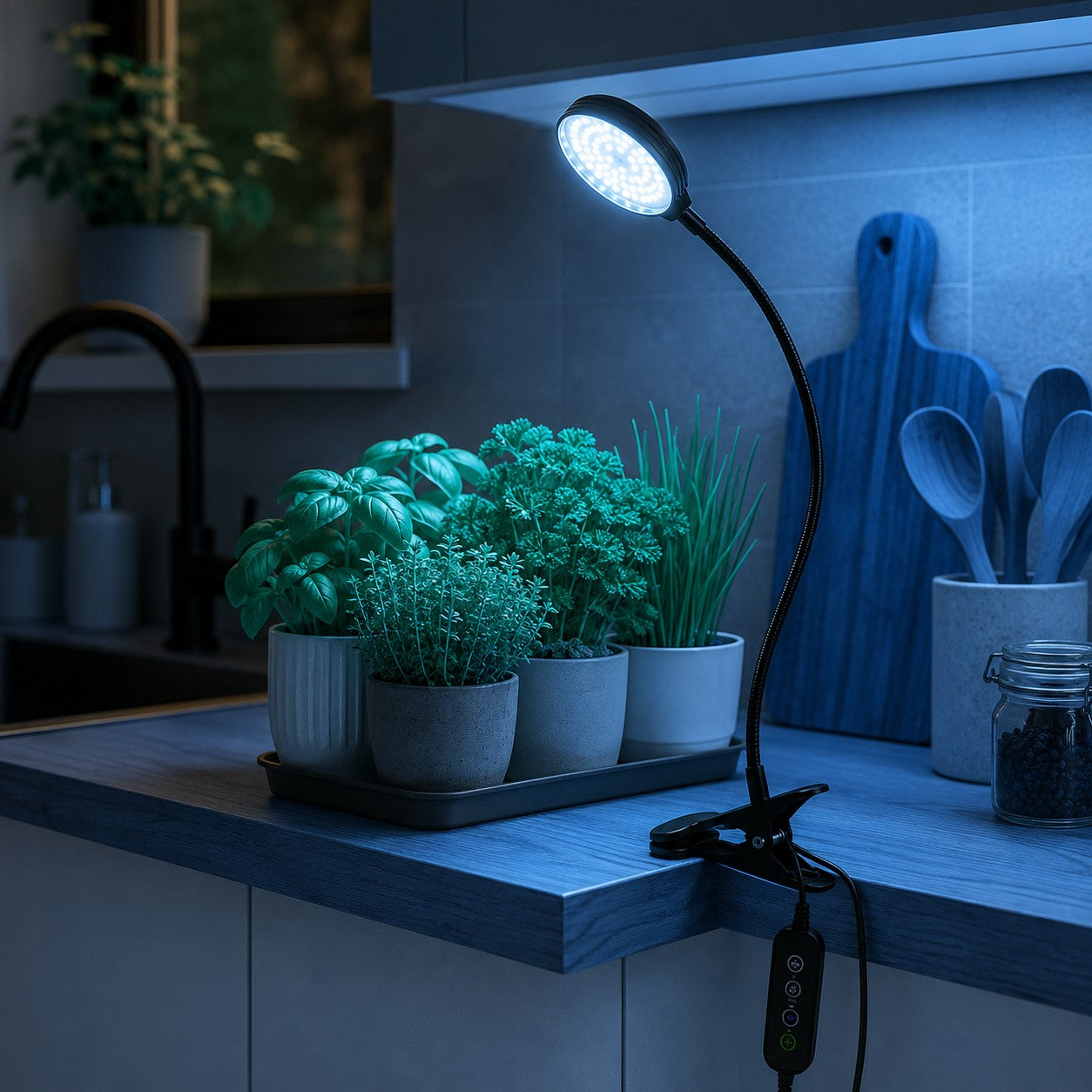 lampe-pour-plante-LED-comptoir