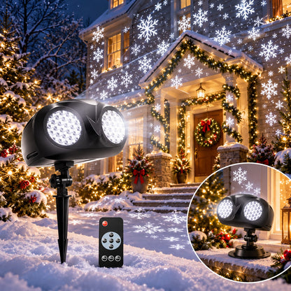 Projecteur noel exterieur | Double Tête Flocons