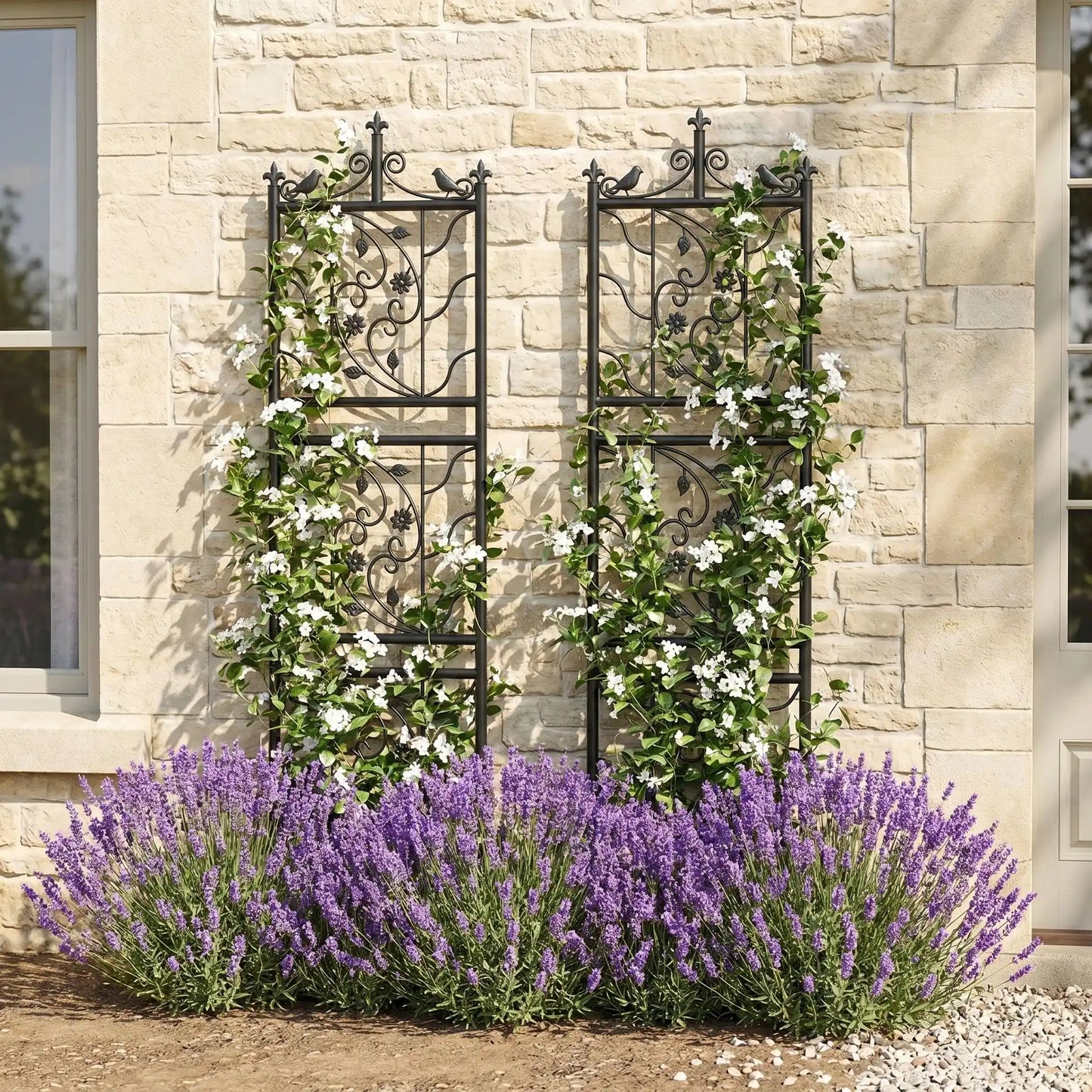 support-plante-grimpante-fleurs