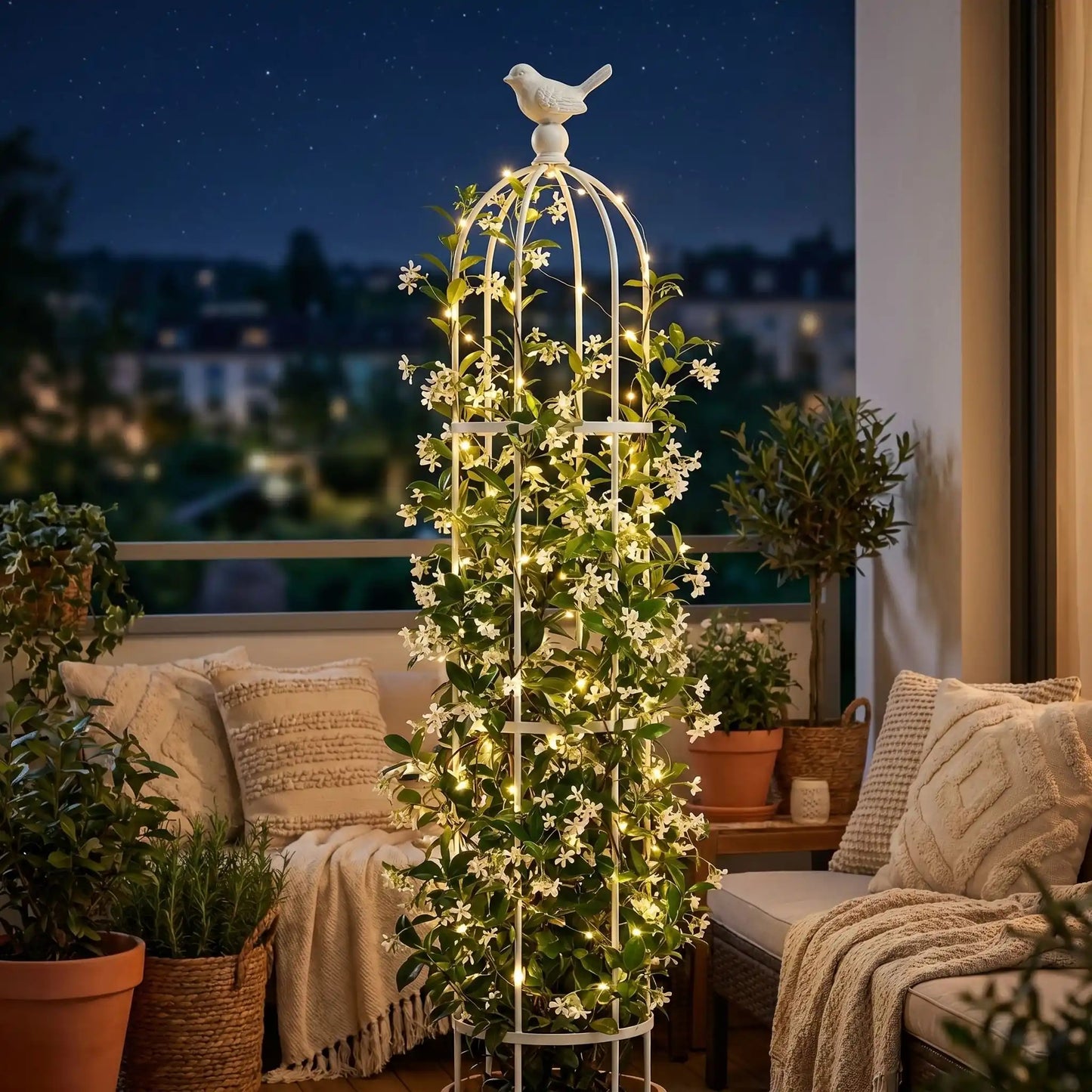 support-plante-grimpante-nuit