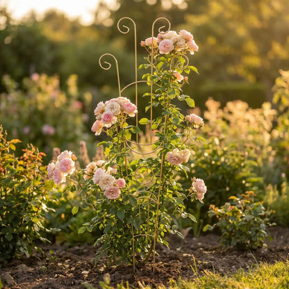 support-plante-grimpante-rose