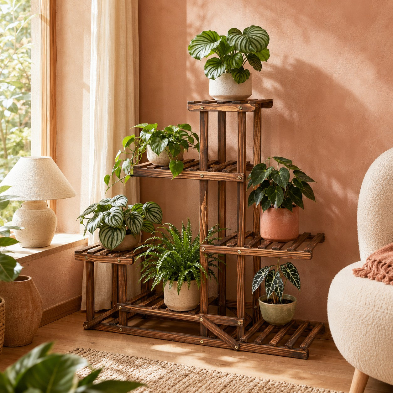 support-pour-les-plantes-bois
