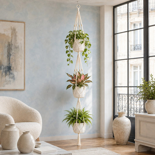suspension-plante-macramé-coton