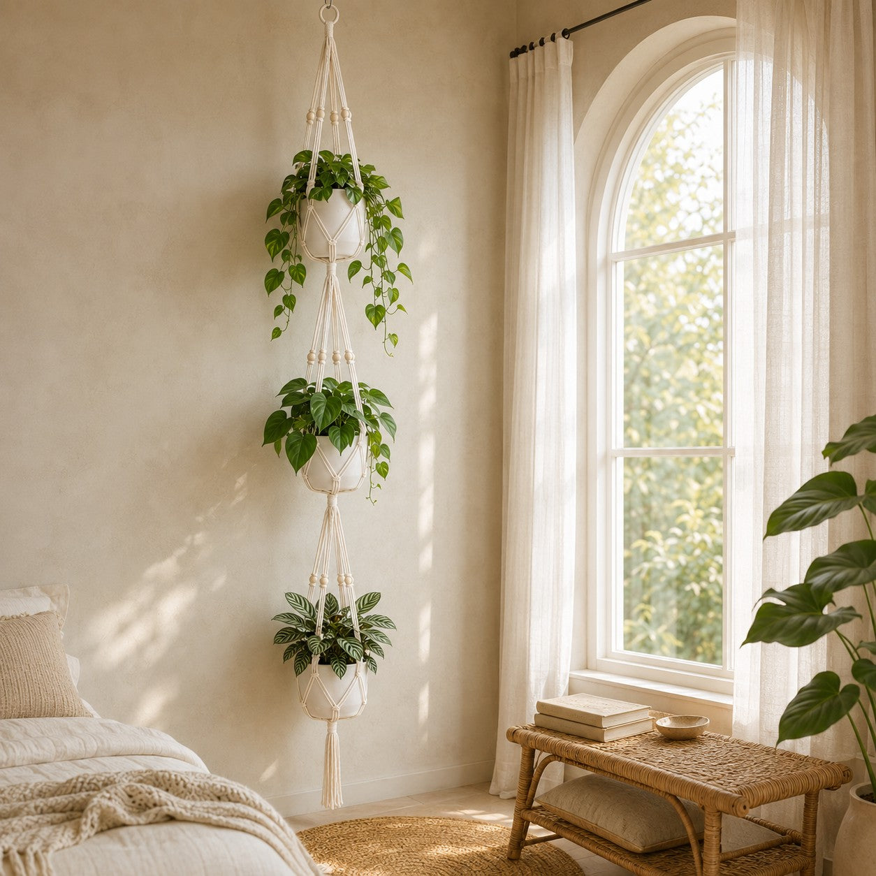 suspension-plante-macramé-solide