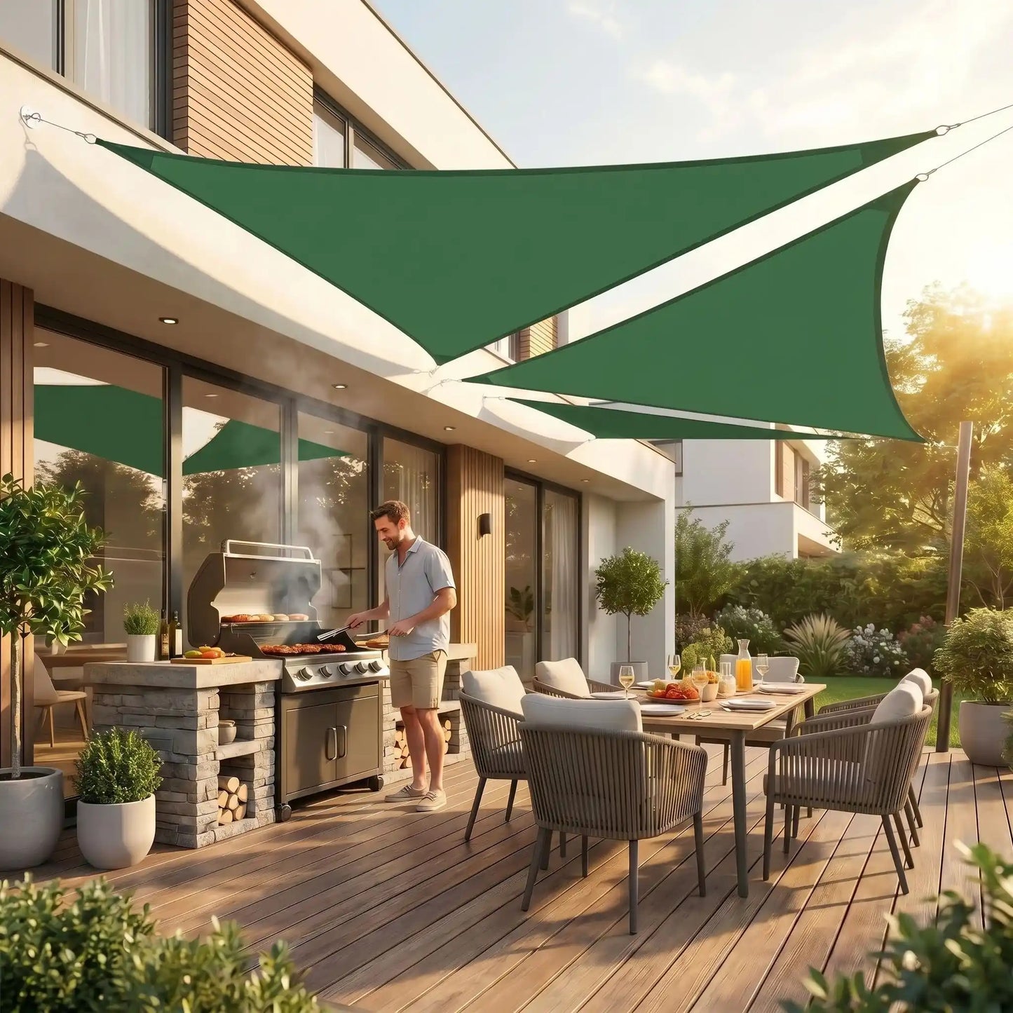 toile-d'ombrage-triangulaire-verte