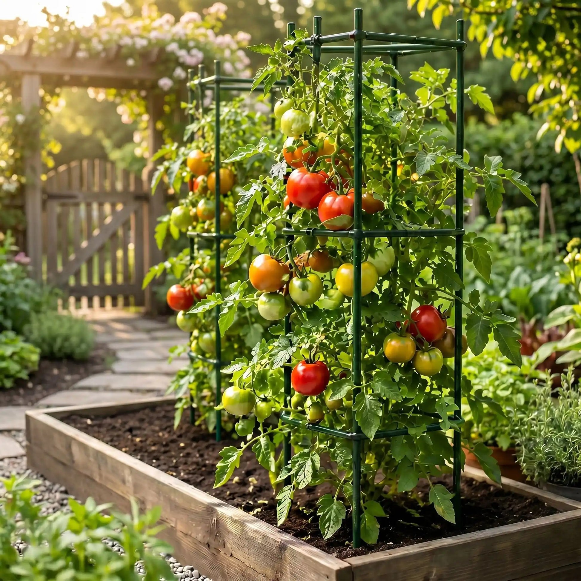 tuteur-pour-tomates-jardin