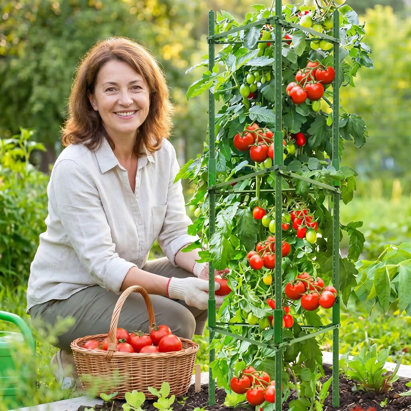 tuteur-pour-tomates-récolte