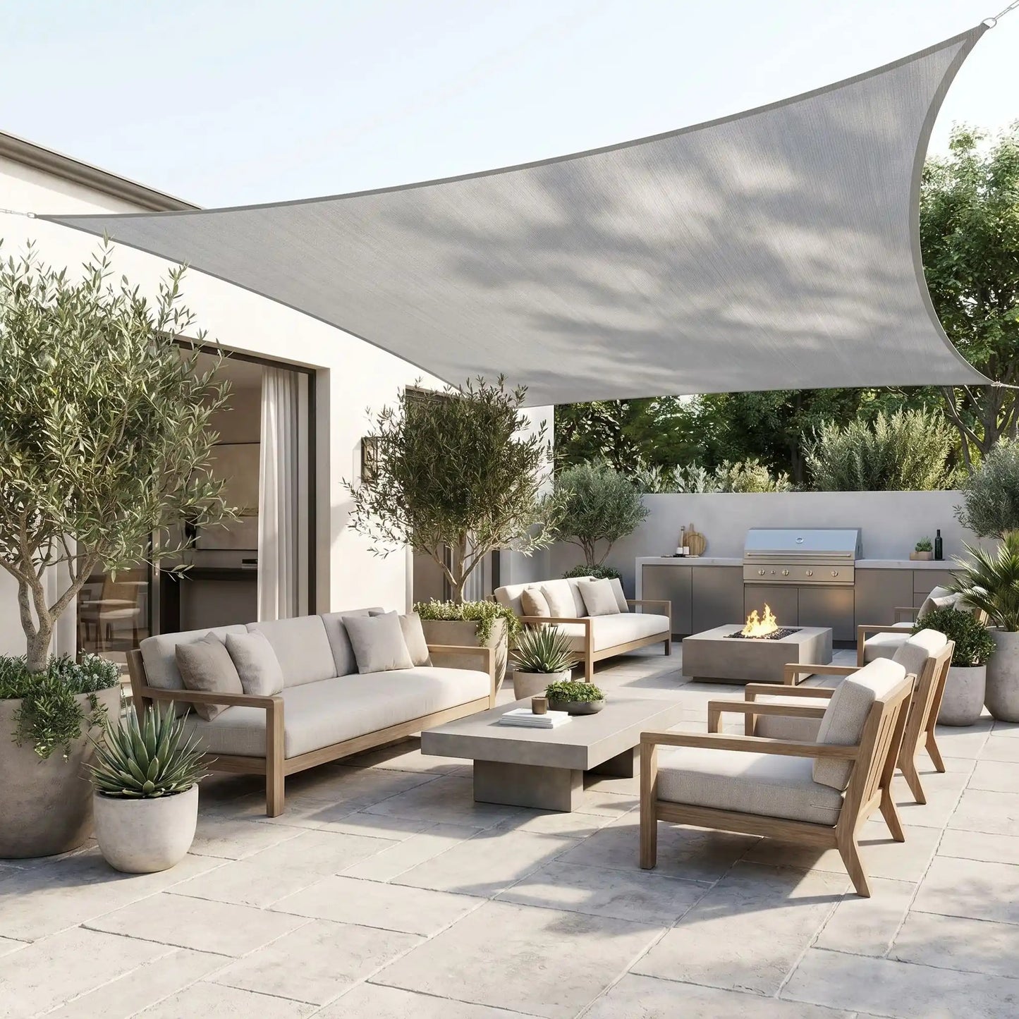 Voile d'ombrage rectangulaire | Protection UV 98%